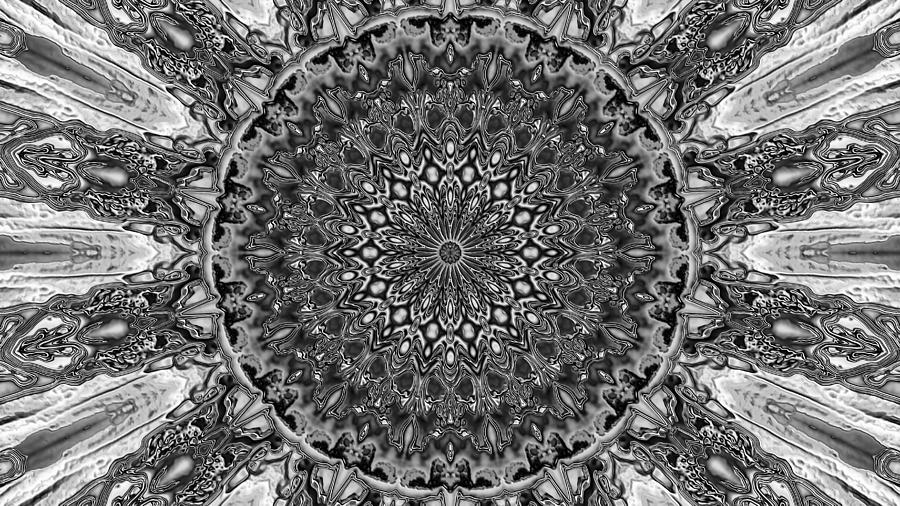 Abstract Digital Art - Snowflake #21 by Belinda Cox