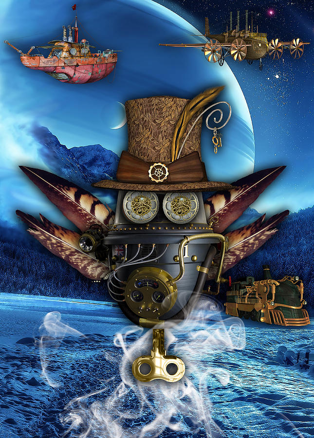 Steampunk Art #21 Mixed Media by Marvin Blaine