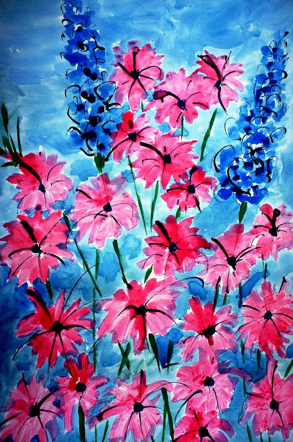 Heavenly Flowers #2103 Painting by Baljit Chadha