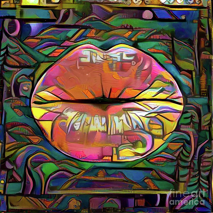 Kissing Lips #211 Digital Art by Amy Cicconi