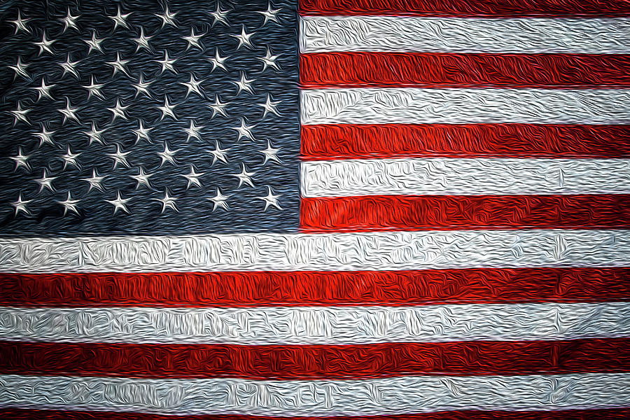 American flag 43 Digital Art by Les Cunliffe