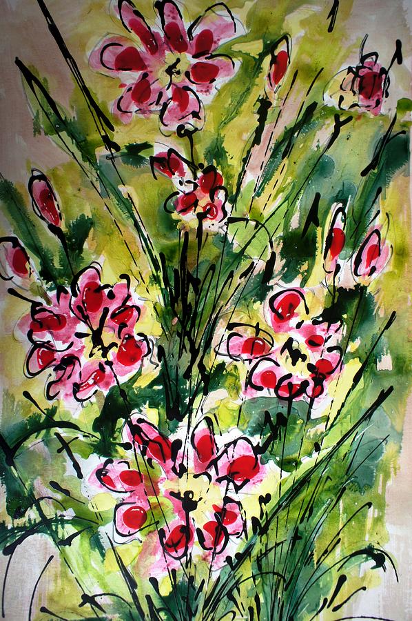 Heavenly Flowers #2138 Painting by Baljit Chadha