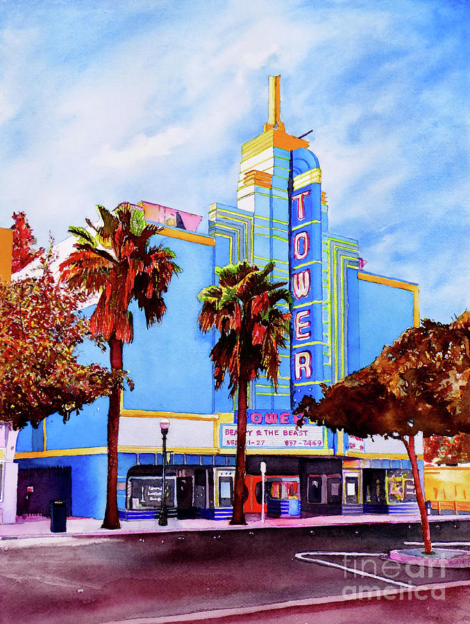#215 Tower Theater #215 Painting by William Lum