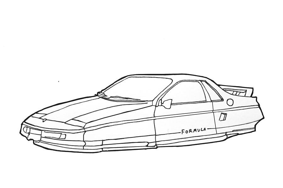 2190 Pontiac Fiero Drawing By Nate Petterson - Fine Art America