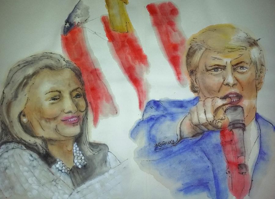 2016 Presidential campaign  album #22 Painting by Debbi Saccomanno Chan