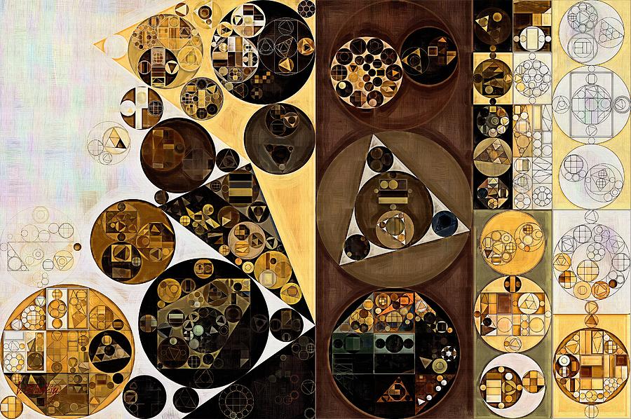 Pattern Digital Art - Abstract painting - Zinnwaldite brown #22 by Vitaliy Gladkiy