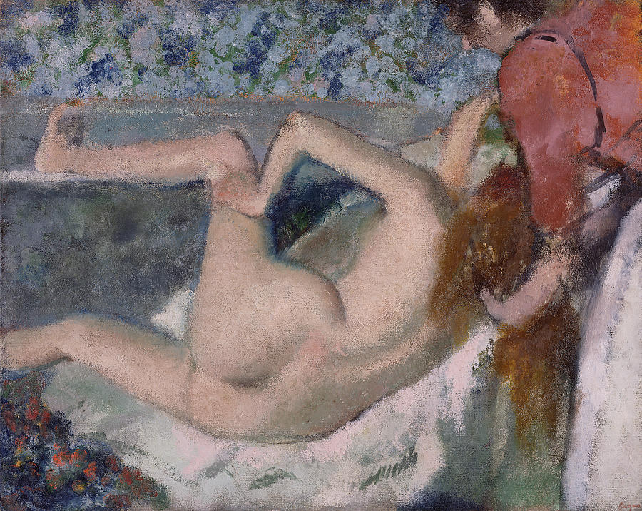 Edgar Degas Painting - After The Bath by Edgar Degas