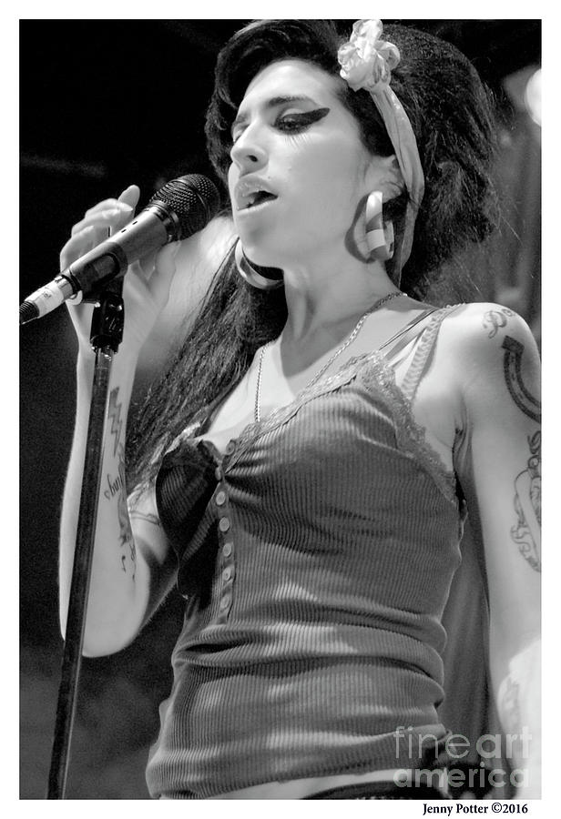 Amy Winehouse photo 26 Photograph by Jenny Potter