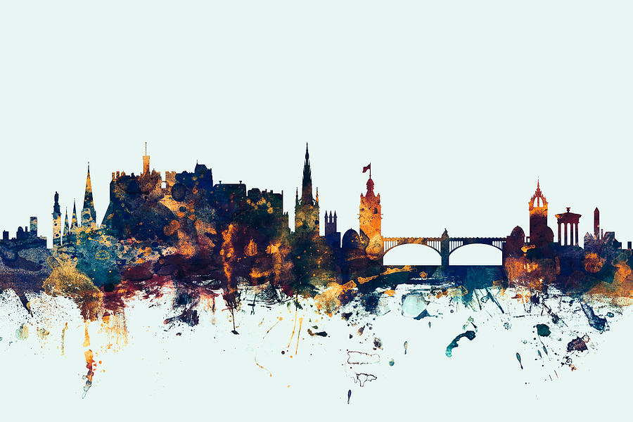 Edinburgh Scotland Skyline #22 Digital Art by Michael Tompsett