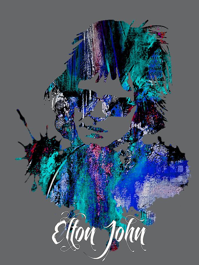 Elton John Collection Mixed Media by Marvin Blaine