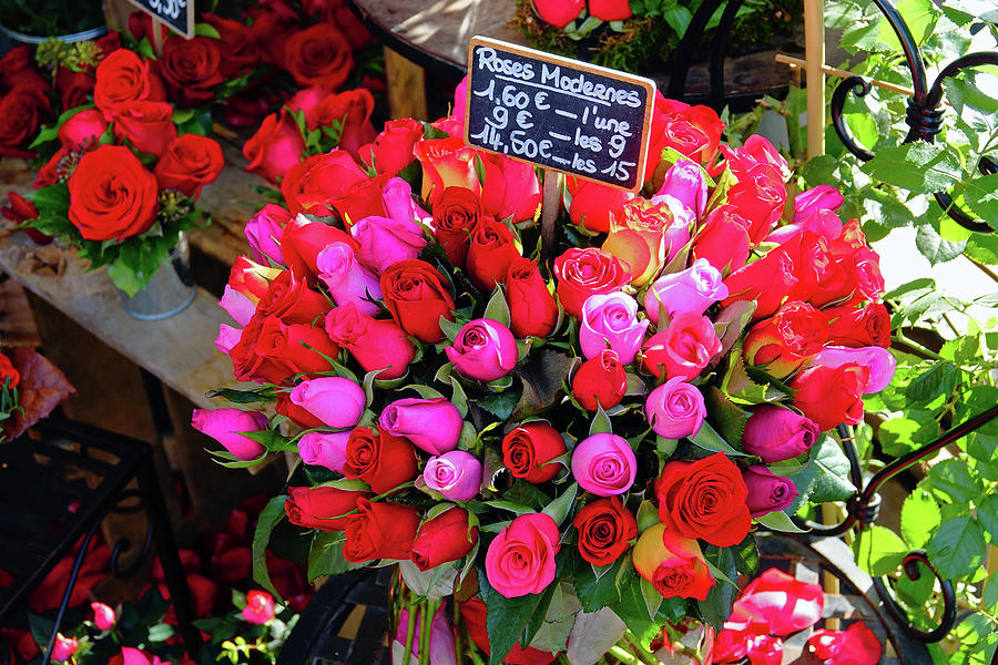 Flower Shop Display In Paris, France #22 Photograph by Rick Rosenshein