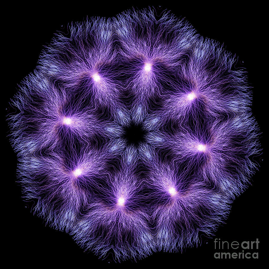 Kaleidoscope Image Created from Real Electrical Arcs #22 Digital Art by Amy Cicconi