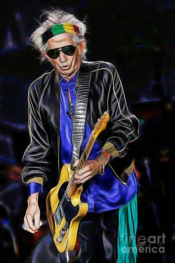 Keith Richards Collection #19 Mixed Media by Marvin Blaine