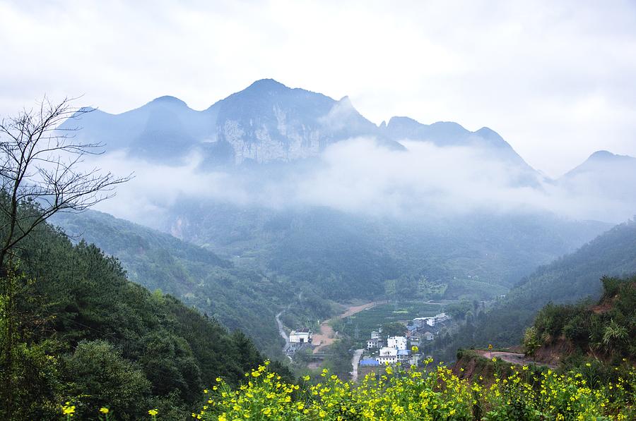 Mountains scenery in the mist #22 Photograph by Carl Ning