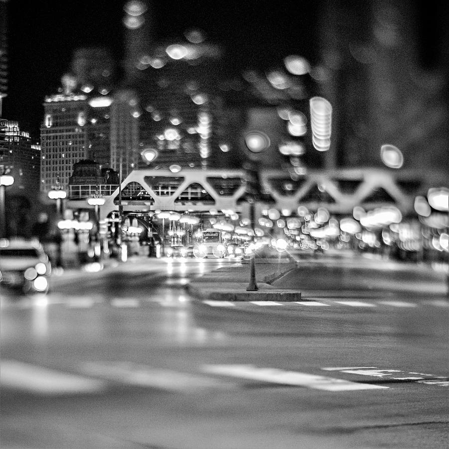scenes around city of CHicago Illinois at night #22 Photograph by Alex Grichenko