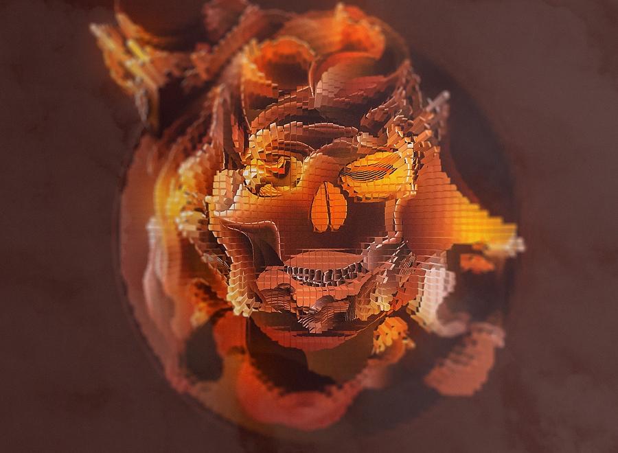 Pumpkin Digital Art - Skull #22 by Super Lovely