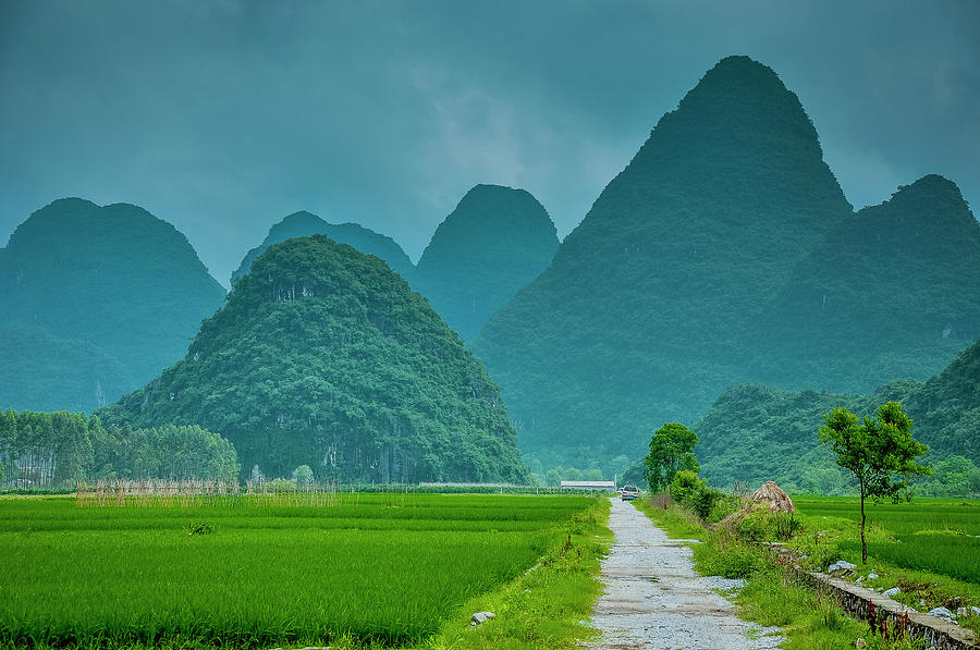 The beautiful karst rural scenery #22 Photograph by Carl Ning