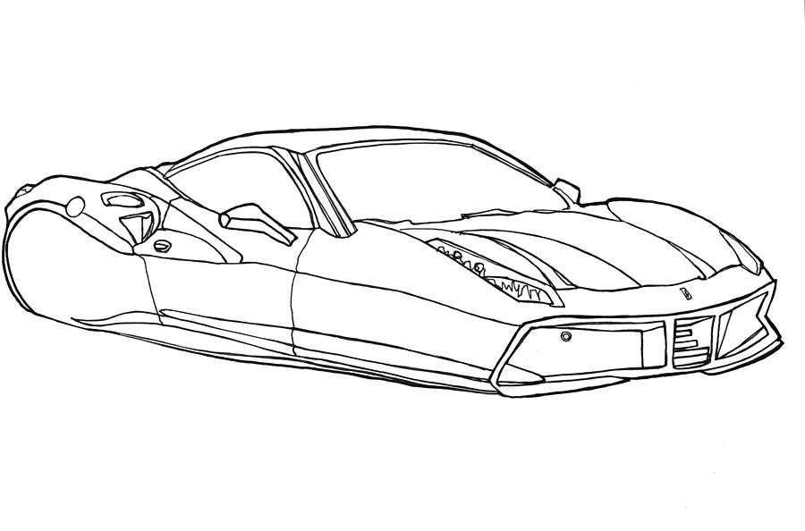 2208 Ferrari Enzo Drawing by Nate Petterson - Fine Art America