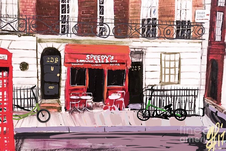 221B Baker Street 2.0 Painting by Francois Lamothe