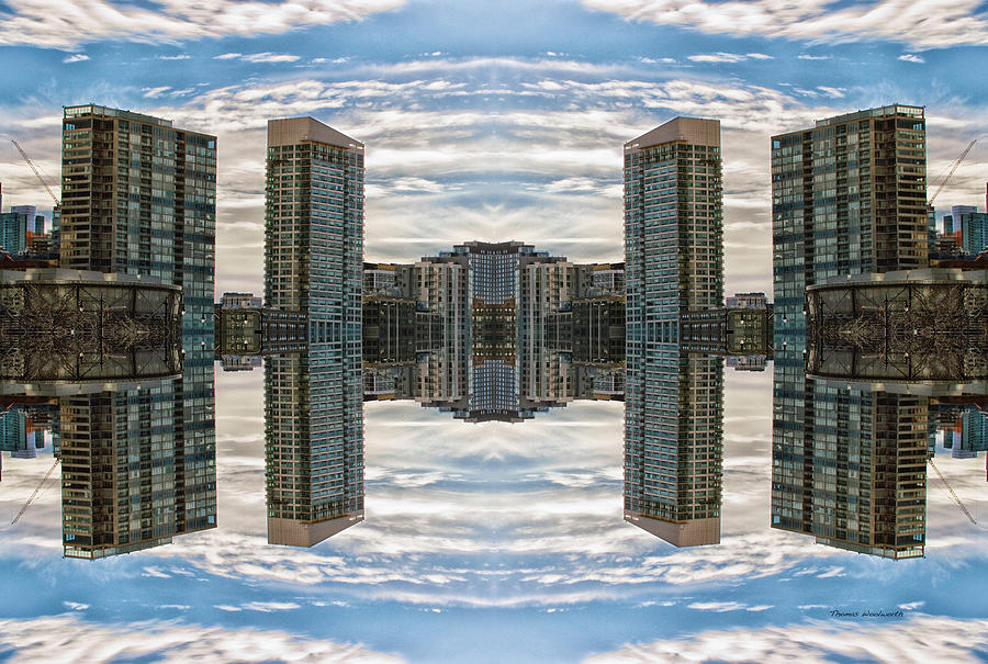 Science Fiction Photograph - 22nd Century Floating Cities Cluster Hub by Thomas Woolworth