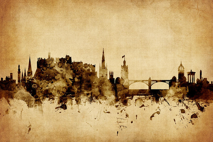 Edinburgh Scotland Skyline #23 Digital Art by Michael Tompsett