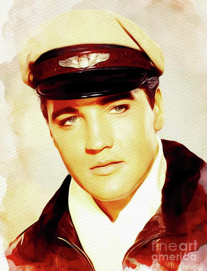 Elvis Presley, Rock and Roll Legend #23 Painting by Esoterica Art Agency