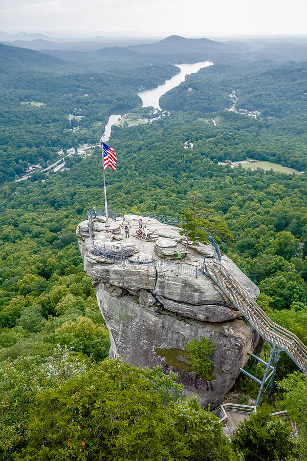 Lake Lure And Chimney Rock Landscapes Photograph