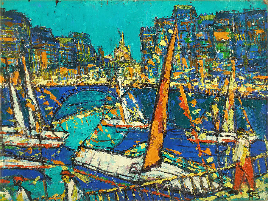 Boat Painting - City by Robert Nizamov