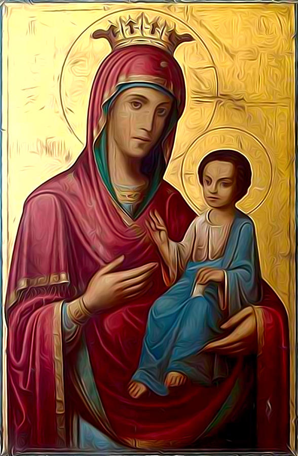 Madonna and Child Art Digital Art by Carol Jackson