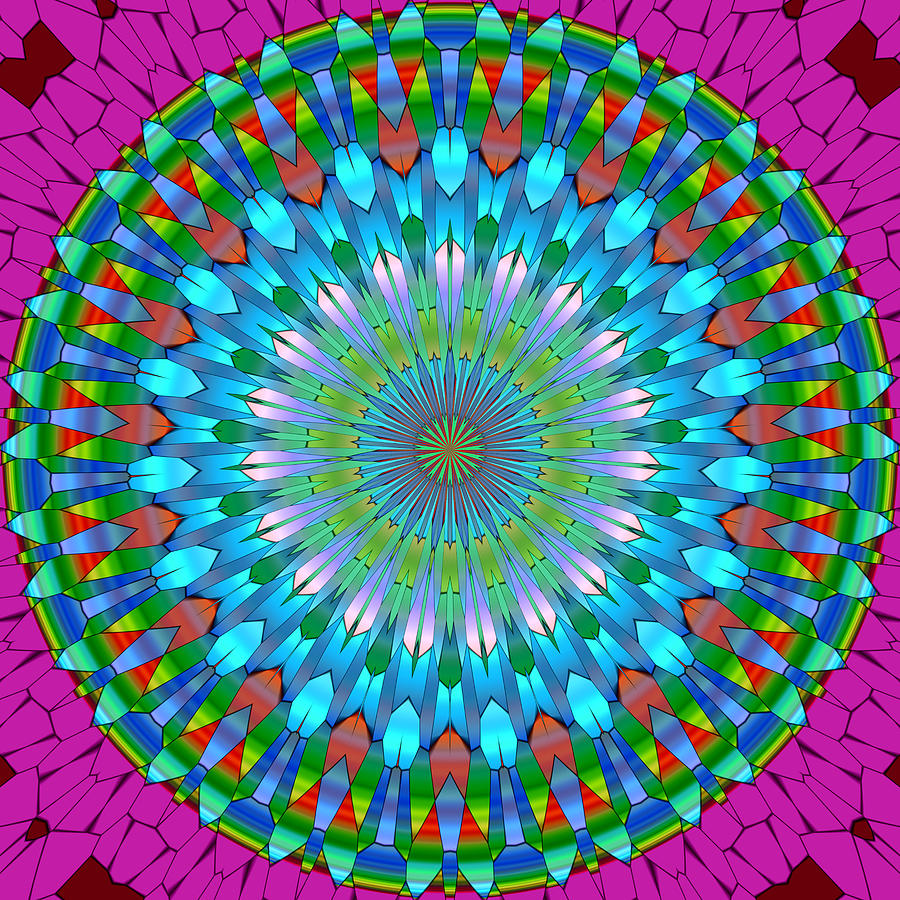 Mandala ornament #23 Digital Art by Miroslav Nemecek