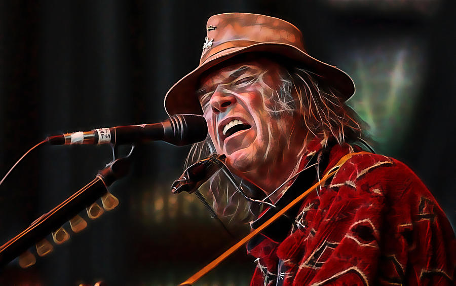 Neil Young Mixed Media - Neil Young Collection #19 by Marvin Blaine