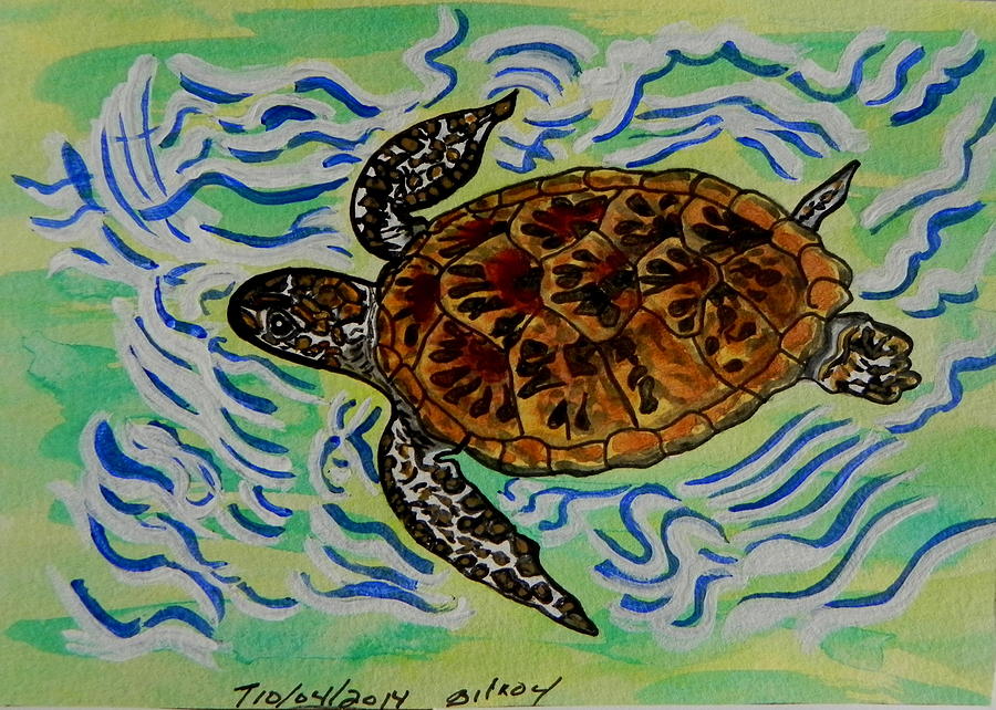 Sea Turtle Painting by W Gilroy - Pixels