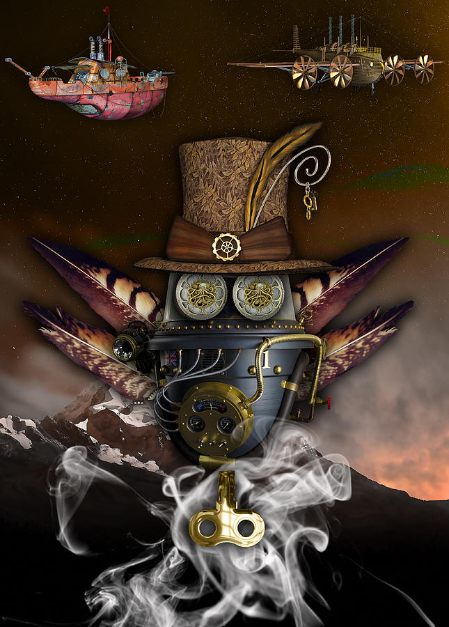 Steampunk Art #23 Mixed Media by Marvin Blaine