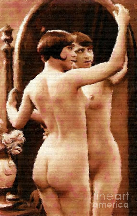 Vintage Art Nudes Erotica - Vintage Style Nude Study, Erotic Art by Mary Bassett Painting by Esoterica  Art Agency - Fine Art America