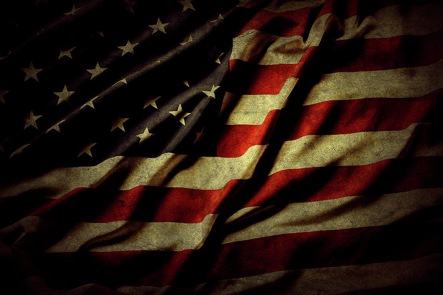 American flag 22 Photograph by Les Cunliffe