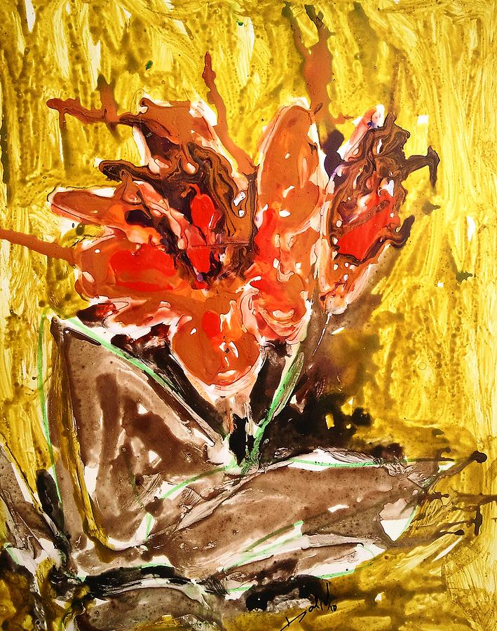 Abstract Painting - Divine Flowers #2386 by Baljit Chadha