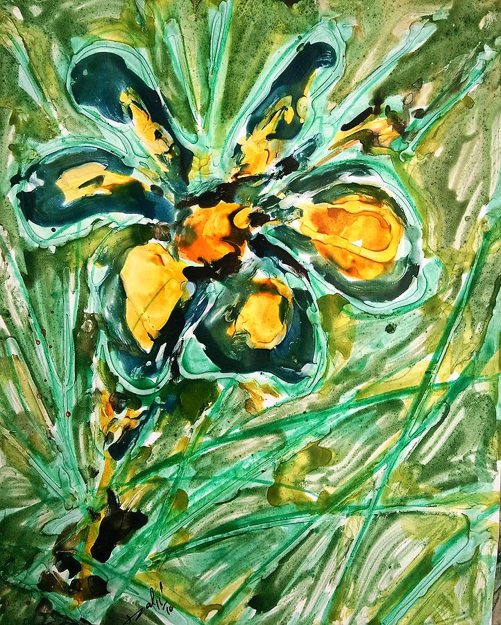 Abstract Painting - Divine Flowers by Baljit Chadha Abstract Painting - Divine Flowers by Baljit Chadha