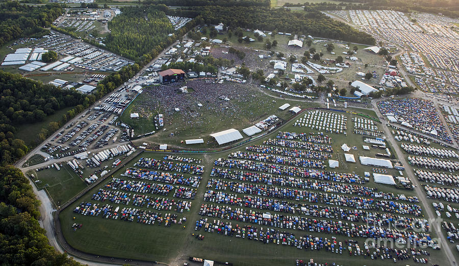 Bonnaroo Music Festival Aerial Photo Photograph by David Oppenheimer