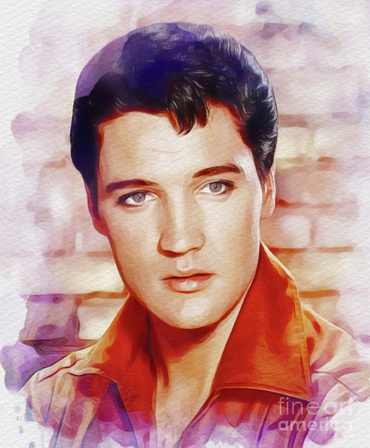 Elvis Presley Painting - Elvis Presley, Rock and Roll Legend #24 by Esoterica Art Agency