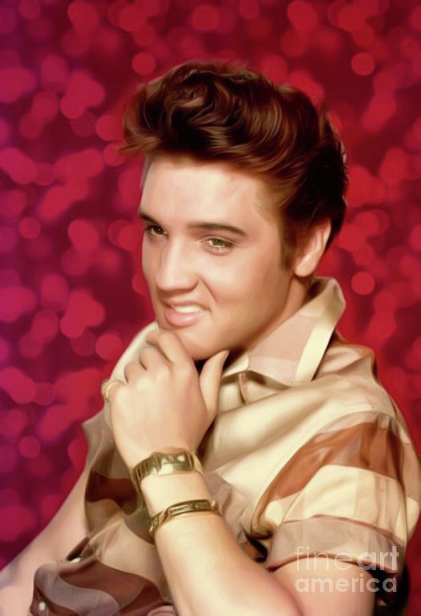Music Digital Art - Elvis Presley, Rock and Roll Legend #24 by Esoterica Art Agency