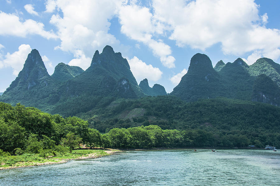 Lijiang River and karst mountains scenery #24 Photograph by Carl Ning