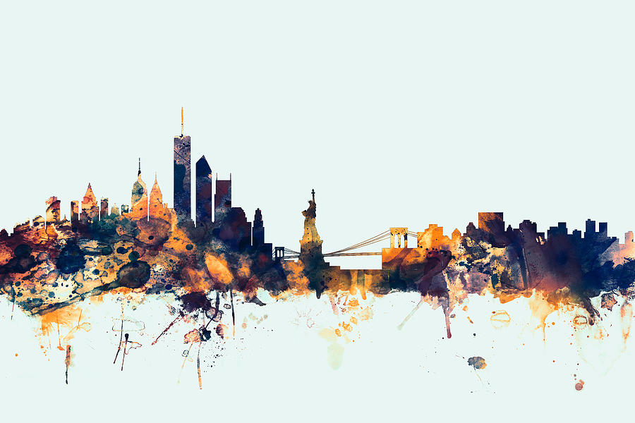 New York Skyline Digital Art by Michael Tompsett
