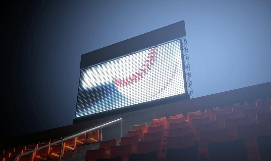 Sports Stadium Scoreboard Digital Art