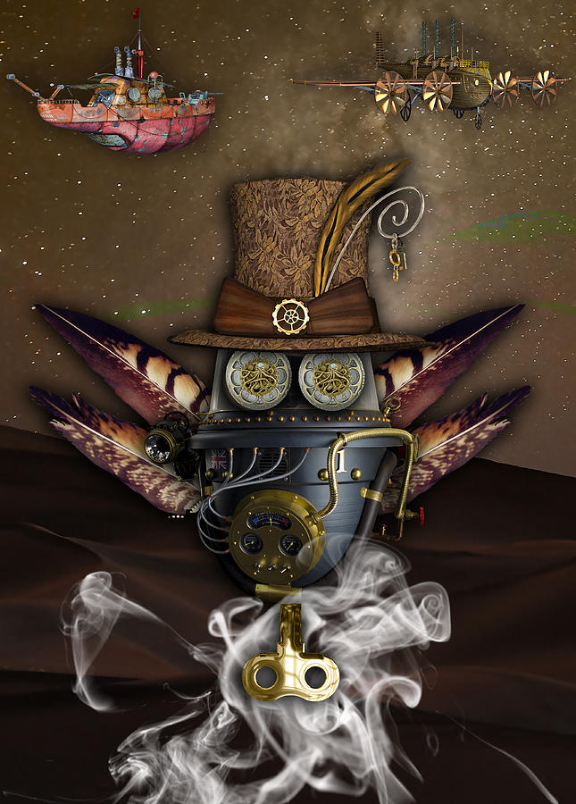 Steampunk Art #24 Mixed Media by Marvin Blaine