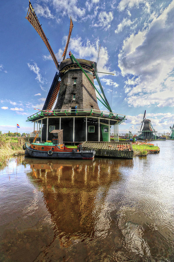 Zaanse Schans Windmills Holland Netherlands #24 Photograph by Paul James Bannerman