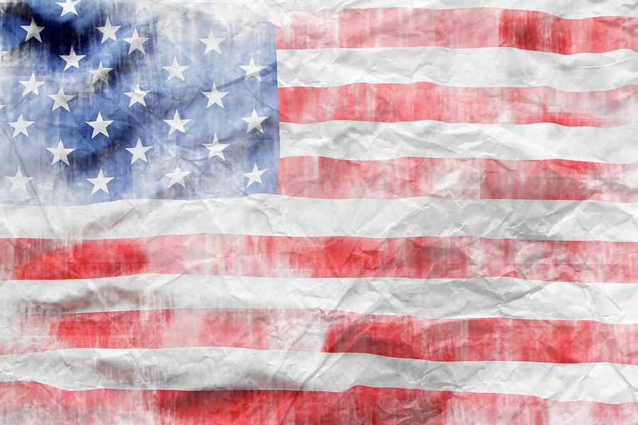 American flag 14 Digital Art by Les Cunliffe