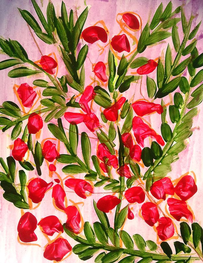 Abstract Painting - Divine Flowers by Baljit Chadha Abstract Painting - Divine Flowers by Baljit Chadha
