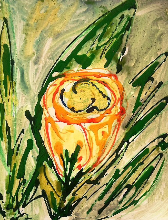 Abstract Painting - Divine Flowers by Baljit Chadha Abstract Painting - Divine Flowers by Baljit Chadha