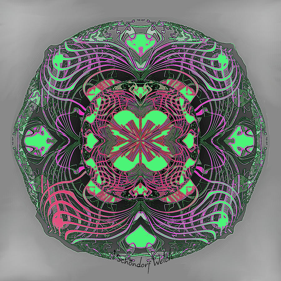 2451 Mandala A Digital Art by Irmgard Schoendorf Welch