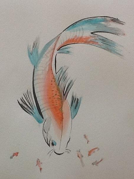 24ct GOLD KOI Drawing by June Orr - Fine Art America